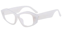 Antonia Zebra Print Glasses Frame Geometric Frames Southood white clear