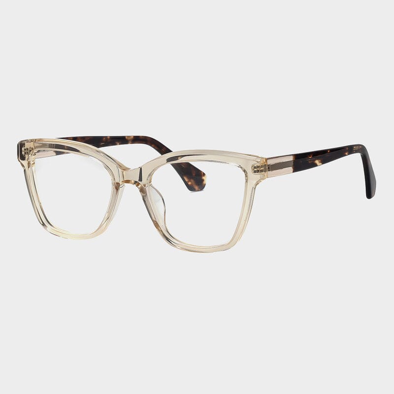 Aranda Vintage Acetate Glasses Frame Cat Eye Frames Southood Clear Light Tea
