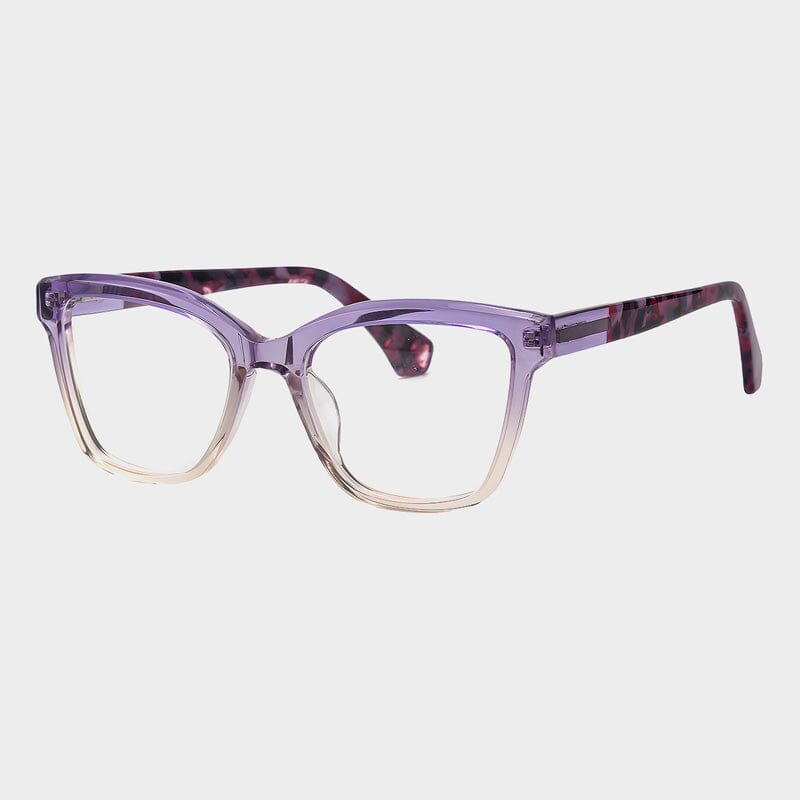 Aranda Vintage Acetate Glasses Frame Cat Eye Frames Southood Clear Purple Tea