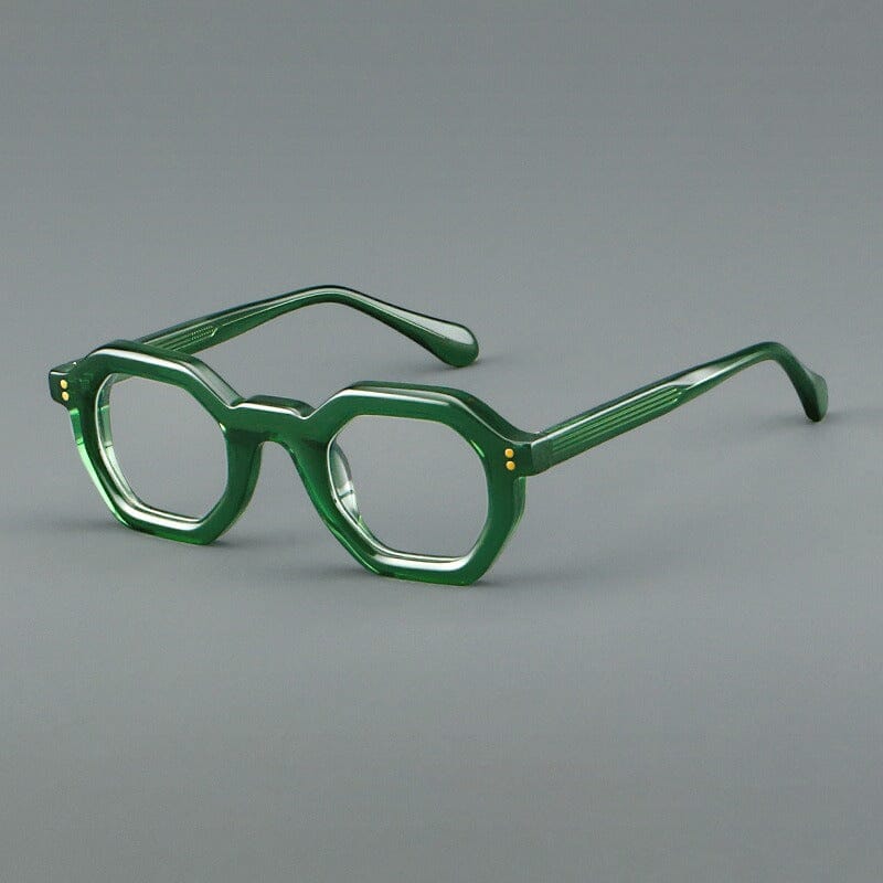 Ardel Retro Thick Acetate Glasses Frame Geometric Frames Southood Green