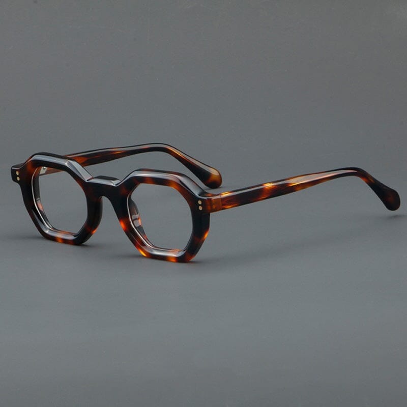 Ardel Retro Thick Acetate Glasses Frame Geometric Frames Southood Leopard