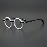 Arlo Retro Round Acetate Eyeglasses Frame Round Frames Southood Black White