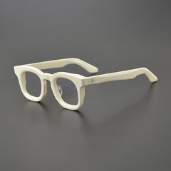 Artur Vintage Thick Acetate Glasses Frame Rectangle Frames Southood White