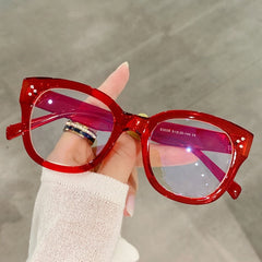 Asa Brand Unisex Square Glasses Frame Rectangle Frames Southood C4 Red