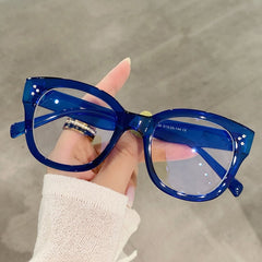 Asa Brand Unisex Square Glasses Frame Rectangle Frames Southood C6 Blue
