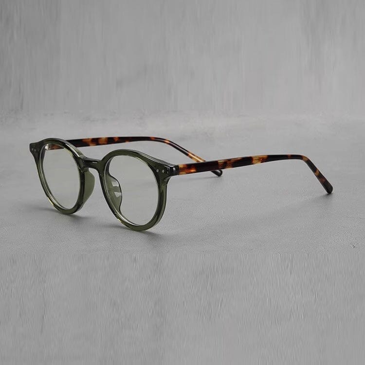 Ashlen TR90 Vintage Eyeglasses Frame With Sunglasses Clips Round Frames Southood