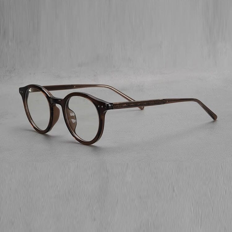 Ashlen TR90 Vintage Eyeglasses Frame With Sunglasses Clips Round Frames Southood