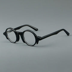 Audun Vintage Round Acetate Frame Round Frames Southood Black