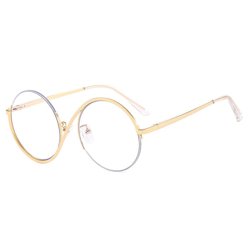 Augustin Round Unique Metal Half Frame Round Frames Southood Gold