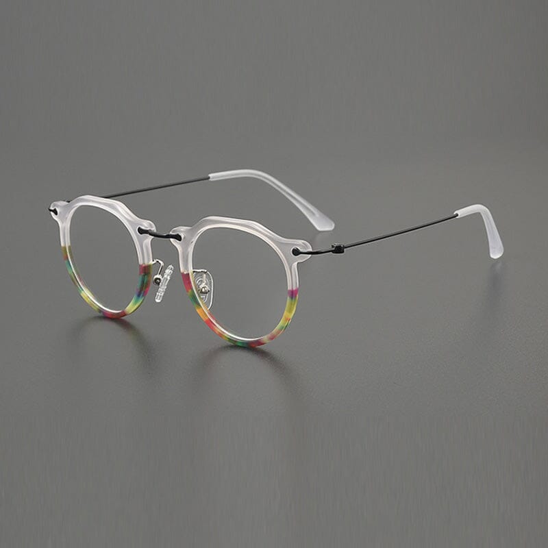 Ava Vintage Round Acetate Glasses Frame Round Frames Southood Clear