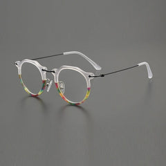 Ava Vintage Round Acetate Glasses Frame Round Frames Southood Clear