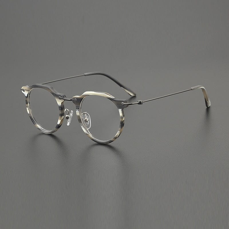 Ava Vintage Round Acetate Glasses Frame Round Frames Southood Stripe