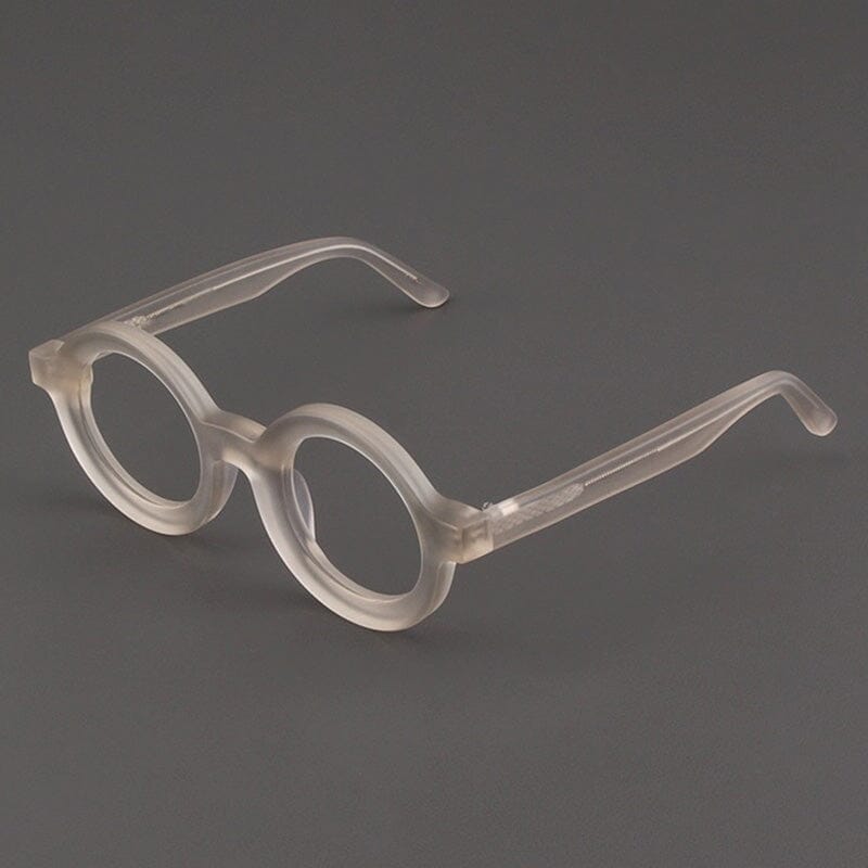 Ayers Retro Acetate Glasses Frame Round Frames Southood Matte Clear