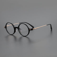 Bardo Vintage Acetate Glasses Frame Round Frames Southood Black gold