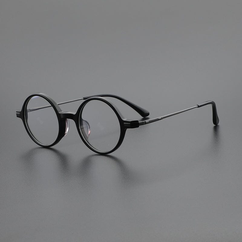 Bardo Vintage Acetate Glasses Frame Round Frames Southood Black gun