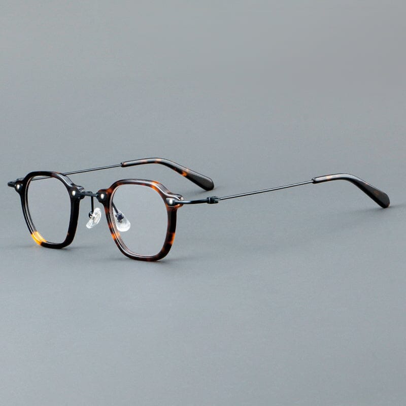 Barse Retro Acetate Glasses Frame Geometric Frames Southood Leopard