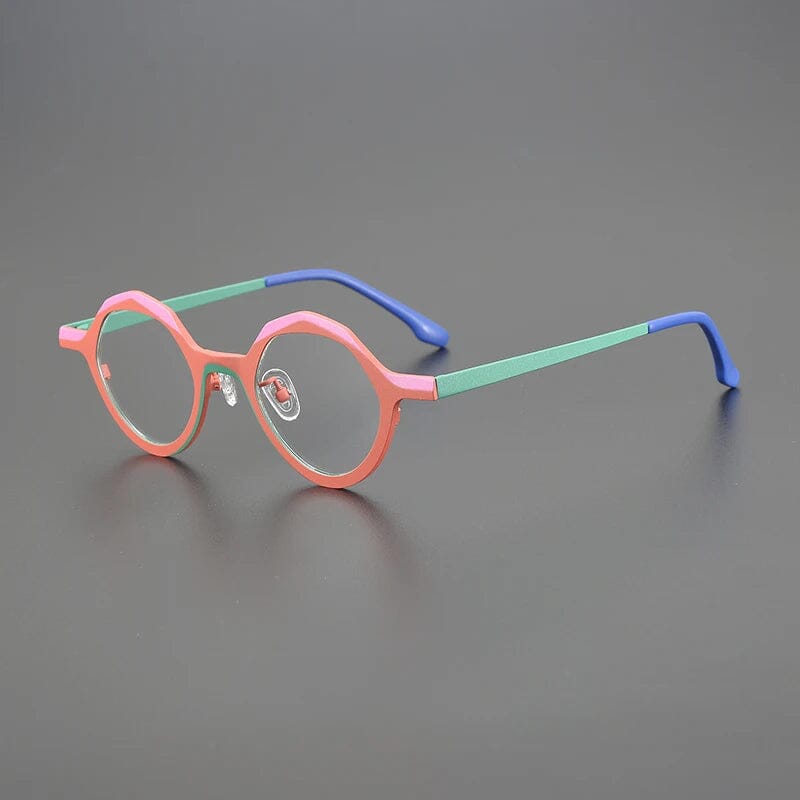 Barwolf Titanium Geometric Glasses Frame Geometric Frames Southood Red