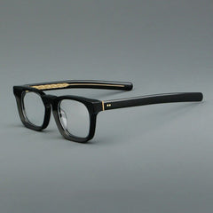Basilio Round Acetate Glasses Frame Round Frames Southood Black D