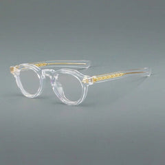 Basilio Round Acetate Glasses Frame Round Frames Southood Clear B