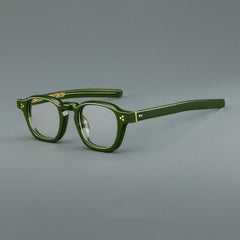 Basilio Round Acetate Glasses Frame Round Frames Southood Green C