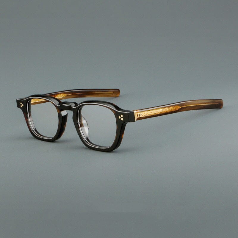 Basilio Round Acetate Glasses Frame Round Frames Southood Leopard C