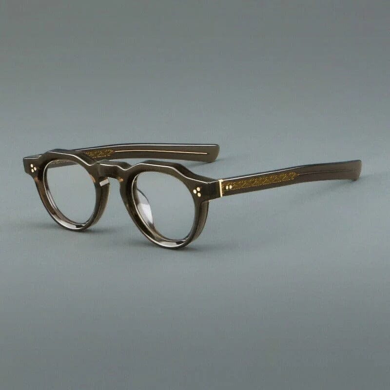 Basilio Round Acetate Glasses Frame Round Frames Southood Tea B