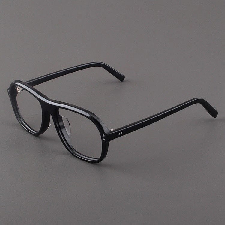 Beal Retro Acetate Eyeglasses Frame Aviator Frames Southood Black