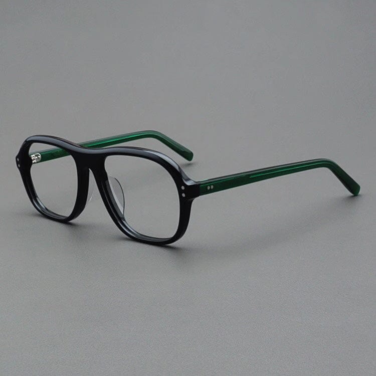 Beal Retro Acetate Eyeglasses Frame Aviator Frames Southood Black Green