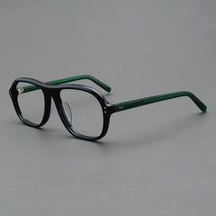 Beal Retro Acetate Eyeglasses Frame Aviator Frames Southood Black Green