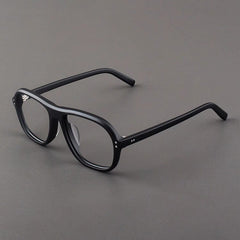 Beal Retro Acetate Eyeglasses Frame Aviator Frames Southood Matte Black