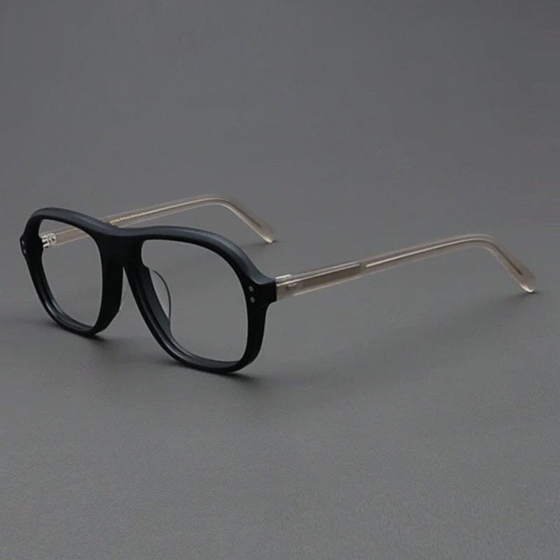 Beal Retro Acetate Eyeglasses Frame Aviator Frames Southood Matte Black Yellow