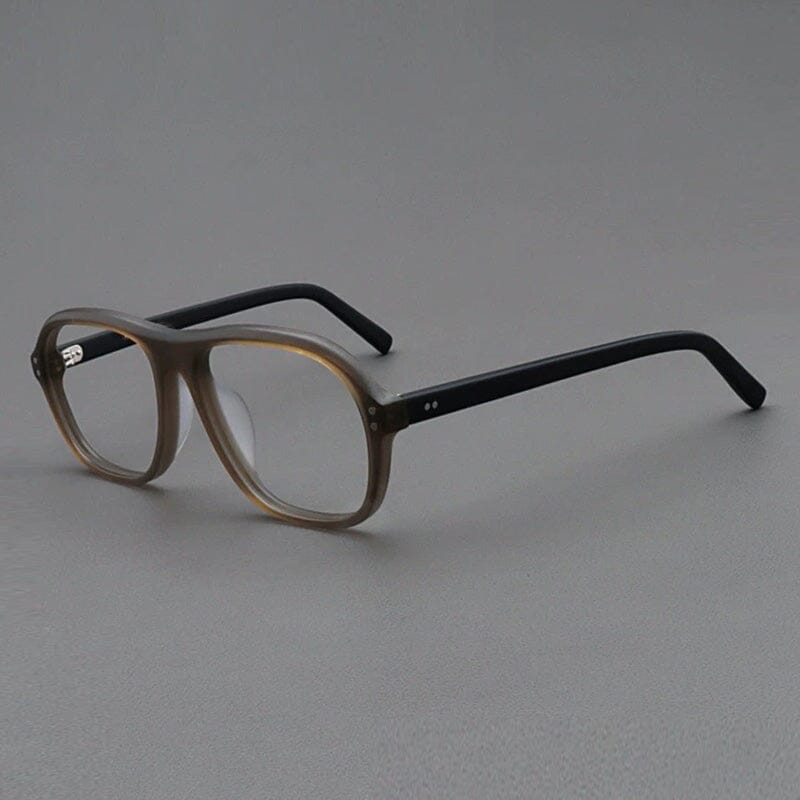 Beal Retro Acetate Eyeglasses Frame Aviator Frames Southood Matte Green Black
