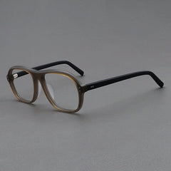 Beal Retro Acetate Eyeglasses Frame Aviator Frames Southood Matte Green Black