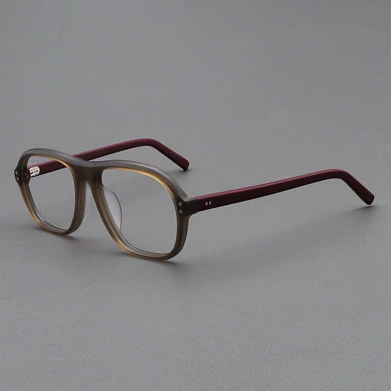 Beal Retro Acetate Eyeglasses Frame Aviator Frames Southood Matte Green Red