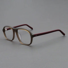 Beal Retro Acetate Eyeglasses Frame Aviator Frames Southood Matte Green Red