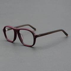 Beal Retro Acetate Eyeglasses Frame Aviator Frames Southood Matte Red Gray Green