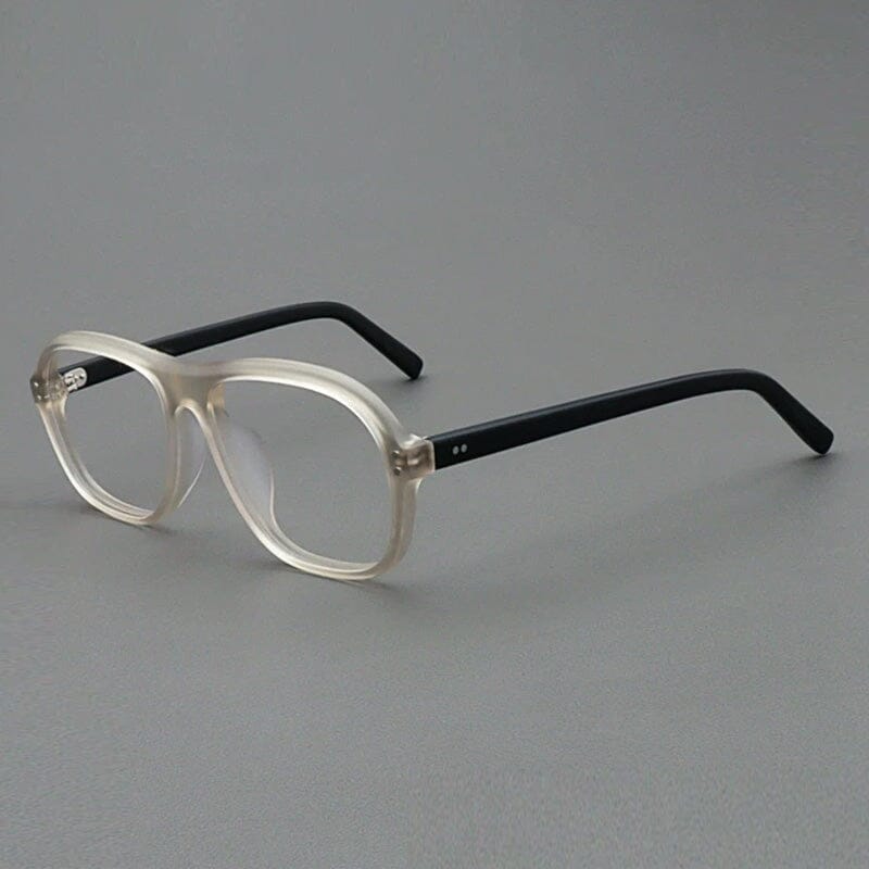 Beal Retro Acetate Eyeglasses Frame Aviator Frames Southood Matte Yellow Black