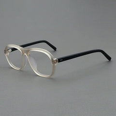 Beal Retro Acetate Eyeglasses Frame Aviator Frames Southood Matte Yellow Black