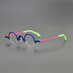 Beecher Small Round Titanium Glasses Frame Round Frames Southood Blue
