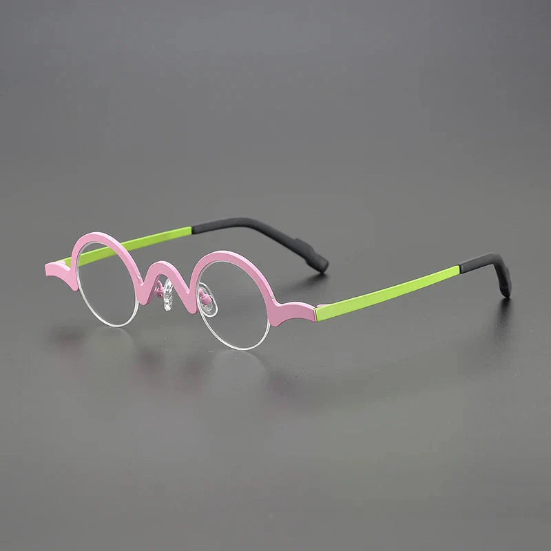 Beecher Small Round Titanium Glasses Frame Round Frames Southood Pink