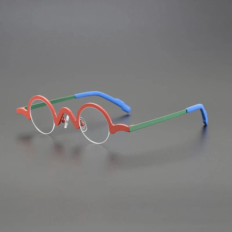 Beecher Small Round Titanium Glasses Frame Round Frames Southood Red