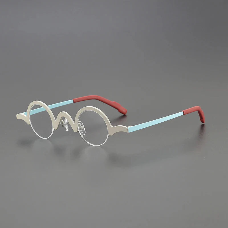 Beecher Small Round Titanium Glasses Frame Round Frames Southood Silver