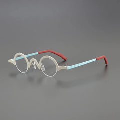 Beecher Small Round Titanium Glasses Frame Round Frames Southood Silver