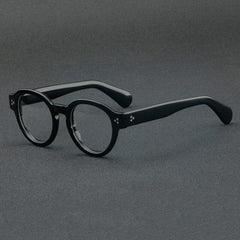 Benet Retro Acetate Glasses Frame Round Frames Southood Black