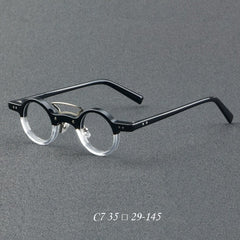 Bert Small Retro Round Acetate Frame Round Frames Southood BlackClear
