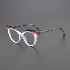 Bess Acetate Cat Eye Glasses Frame Cat Eye Frames Southood Matte White