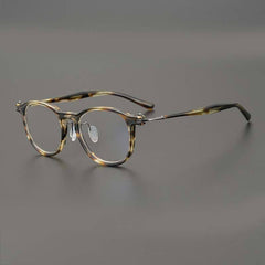 Beto Vintage Acetate Titanium Glasses Frame Rectangle Frames Southood Amber-Square