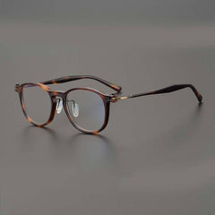 Beto Vintage Acetate Titanium Glasses Frame Rectangle Frames Southood Leopard-Square