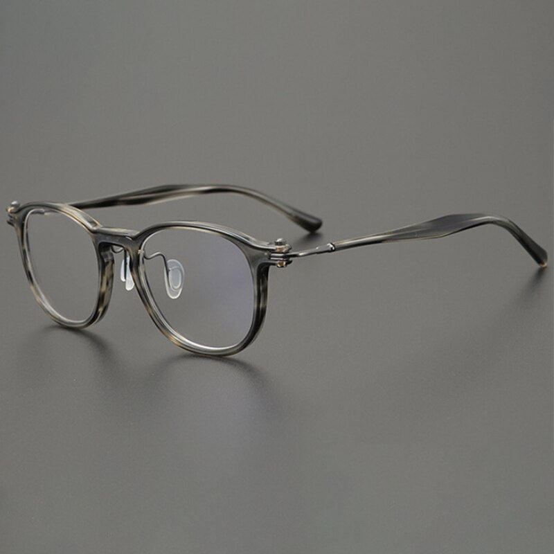 Beto Vintage Acetate Titanium Glasses Frame Rectangle Frames Southood Stripe-Square