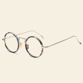 Betty Retro Round Plastic Titanium Glasses Frame Round Frames Southood C14Tortoiseshell